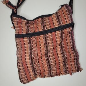striped woven crossbody bag